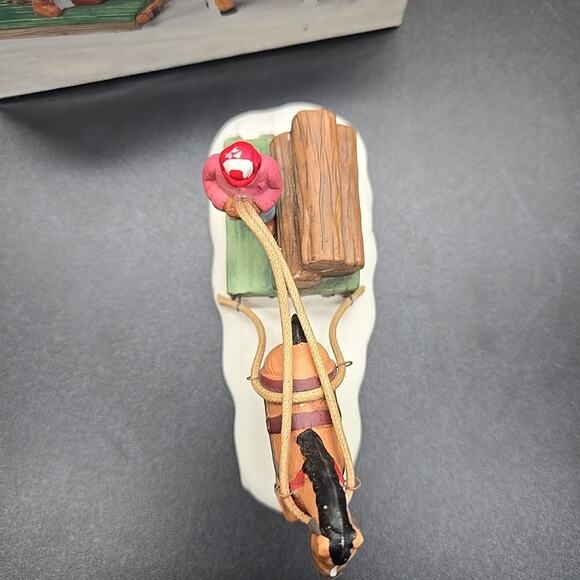 Christmas Valley Collectable Bringing in the Timbers Porcelain Vintage - Picture 3 of 12